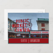 Carte Postale Marché public de Seattle, WA (Devant / Derrière)