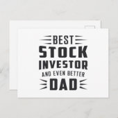 Carte Postale Marché stock Stock Investisseur Bull Trader Trader (Devant / Derrière)