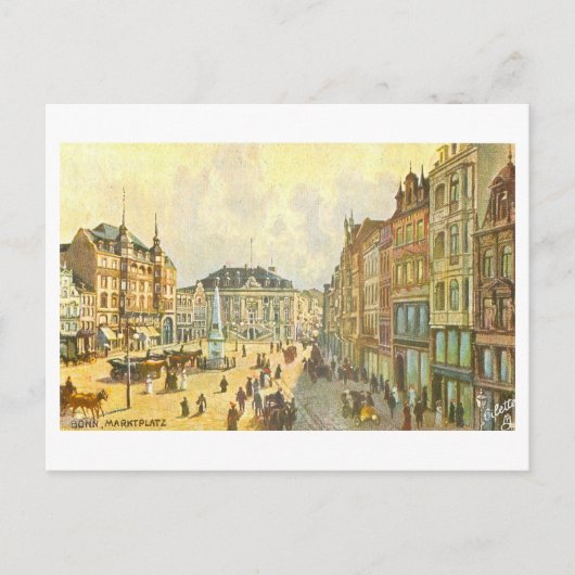 Carte Postale Marché vintage Bonn Allemagne (Devant)