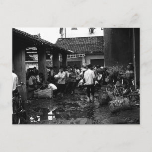 Carte Postale Marché vintage de Changsha en Chine