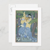 Carte Postale Marcher dans la forêt, illustration pour 'Fetes Ga (Devant / Derrière)