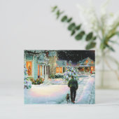 Carte Postale Marcher Dans La Neige (Debout devant)