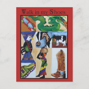 Carte Postale Marcher dans mes chaussures