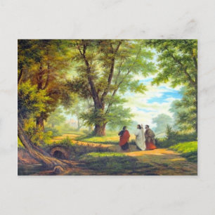 Carte Postale Marcher jusqu'à Emmaus