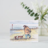 Carte Postale Marcher le chien - 02 (Debout devant)