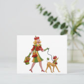Carte Postale Marcher le chien en style! (Debout devant)