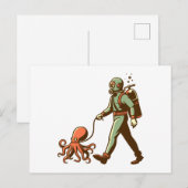 Carte Postale Marcher le poulpe (Devant / Derrière)