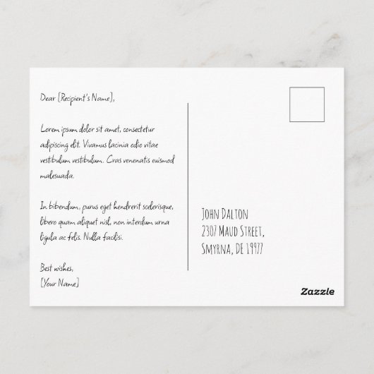 Carte Postale Marcher par la foi, pas à vue (Dos)