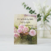 Carte postale Marcher par la foi Pas de vue Écritu (Debout devant)