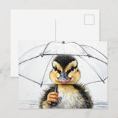 Carte Postale “Marcher sous la pluie” (Devant / Derrière)