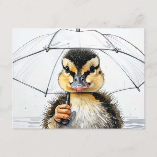 Carte Postale “Marcher sous la pluie” (Devant)