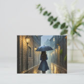 Carte Postale Marcher sous la pluie (Debout devant)