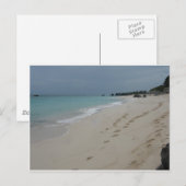 Carte Postale Marches dans le sable des Bermudes (Devant / Derrière)