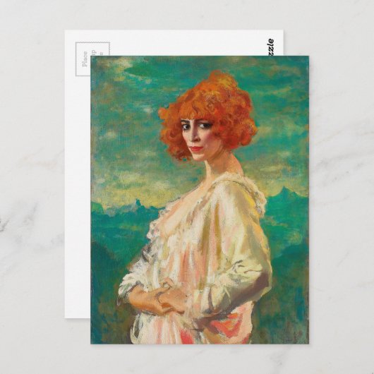 Carte Postale Marchesa Casati par Augustus Edwin John (1919) (Devant / Derrière)