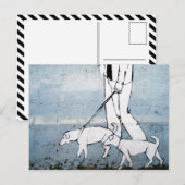 Carte Postale marcheur de chiens (Devant / Derrière)