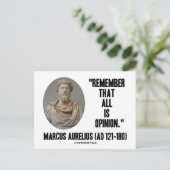 Carte Postale Marcus Aurelius Se Souvient Que Tout Est Une Citat (Debout devant)