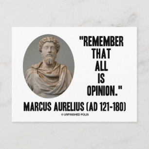 Carte Postale Marcus Aurelius Se Souvient Que Tout Est Une Citat