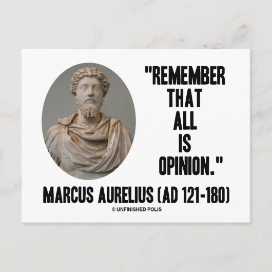Carte Postale Marcus Aurelius Se Souvient Que Tout Est Une Citat (Devant)