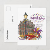 Carte Postale Mardi gras (Devant / Derrière)