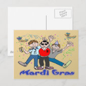 Carte Postale Mardi Gras (Devant / Derrière)