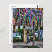 Carte postale Mardi Gras Bead Tree (Devant / Derrière)
