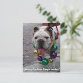 Carte Postale Mardi Gras Bulldog (Debout devant)