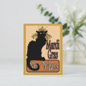 Carte postale Mardi Gras Chat Noir (Debout devant)