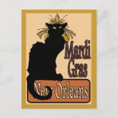 Carte postale Mardi Gras Chat Noir (Devant)