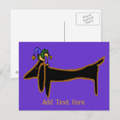 Carte Postale Mardi Gras Dachshund t (Devant / Derrière)