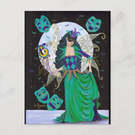 Carte Postale Mardi Gras Fairy (Devant)