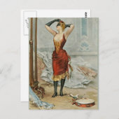 Carte Postale Mardi Gras Femme Classique (Devant / Derrière)