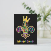 Carte Postale Mardi Gras Fleur (Debout devant)