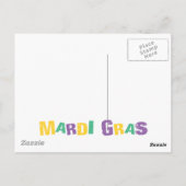 Carte Postale Mardi Gras Fleur (Dos)