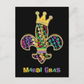 Carte Postale Mardi Gras Fleur (Devant)