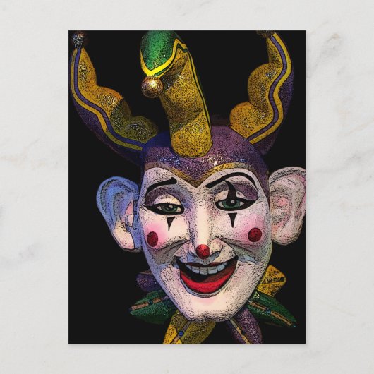 Carte Postale Mardi Gras Jester (Devant)