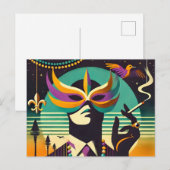 Carte Postale Mardi Gras L'Homme Fumeur (Devant / Derrière)