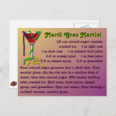 Carte Postale Mardi Gras Martini (Devant / Derrière)
