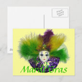 Carte postale Mardi Gras Mask 2 (Devant / Derrière)