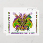 Carte Postale Mardi-Gras-Mask-The-Queen-V-3 (Devant / Derrière)