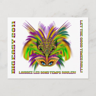 Carte Postale Mardi-Gras-Mask-The-Queen-V-3