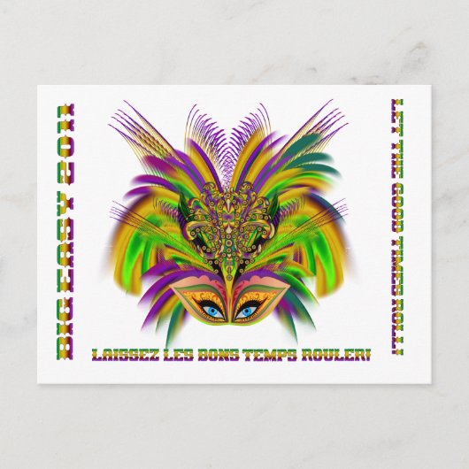 Carte Postale Mardi-Gras-Mask-The-Queen-V-3 (Devant)