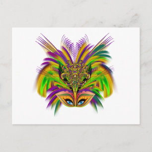 Carte Postale Mardi-Gras-Mask-The-Queen-V-3