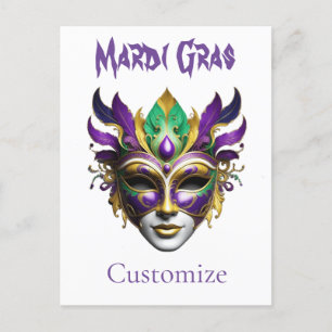 Carte Postale Mardi Gras Masque Thunder_Cove