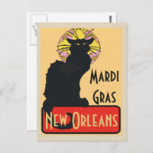 Carte Postale Mardi Gras New Orleans Conversation Noir Modifier  (Devant / Derrière)