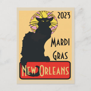 Carte Postale Mardi Gras New Orleans Conversation Noir Modifier 
