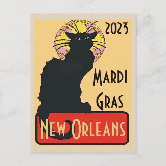Carte Postale Mardi Gras New Orleans Conversation Noir Modifier  (Devant)