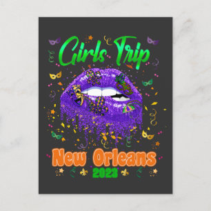 Carte Postale Mardi Gras New Orleans Girl Trip