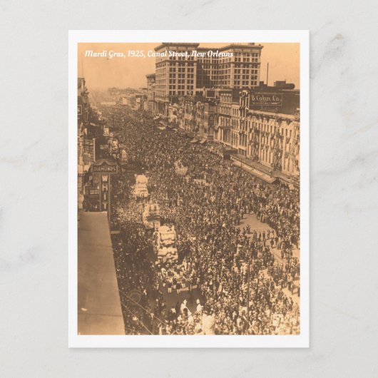 Carte Postale Mardi Gras New Orleans, photo 1925 (Devant)