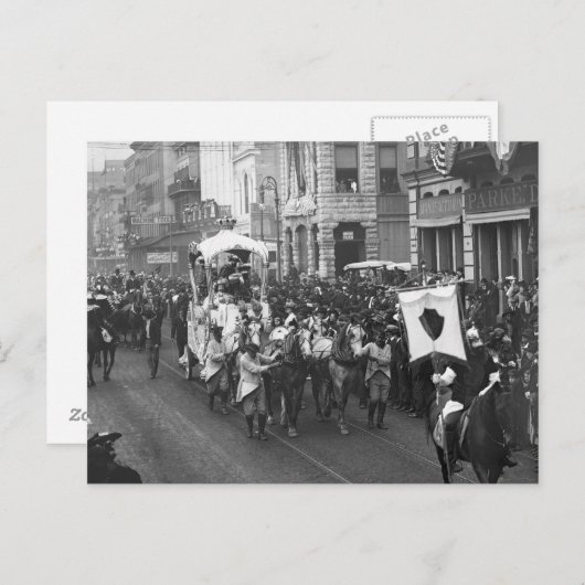 Carte Postale Mardi Gras Parade, 1906 (Devant / Derrière)