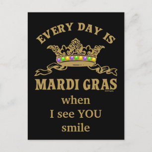 Carte Postale Mardi Gras personnalisable